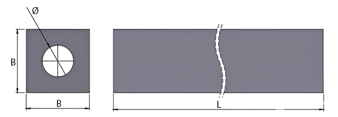Размерные характеристики Квадратные отбойные устройства тип VE-S