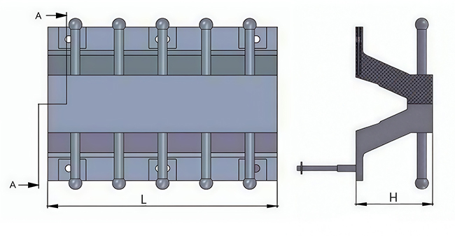 Размерные характеристики Отбойные устройства-лестницы VE-AR-ST